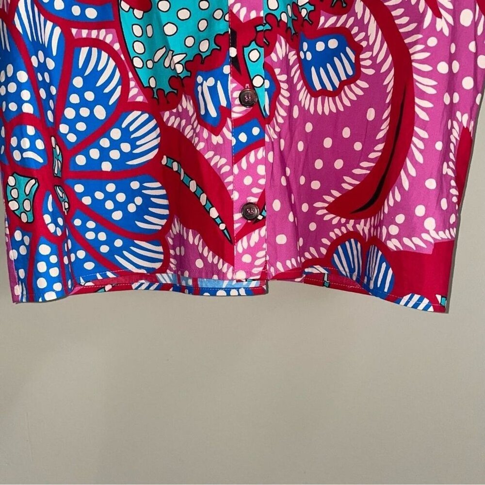 Rhode Nisha Top in Red Psychedelic Flower Size Small - Picture 7 of 8